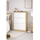 thumbnail image 2 of Zapatero Compacto Velux Nordic Blanco/Madera 18 Pares MDP 15mm 114×60×24, 2 of 13