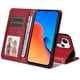 thumbnail image 3 of Funda Billetera para Xiaomi Redmi 12 5G con Porta Tarjetas y Soporte Ajustable Rojo, 3 of 5