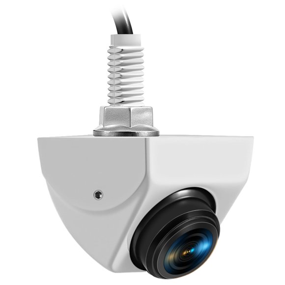 Cámara de visión trasera con vista frontal conmutable - 1080P AHD, ángulo amplio de 170°, visión nocturna súper clara, impermeable IP69K - Universal para coches, camiones, SUV y furgonetas (blanco)