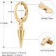 thumbnail image 2 of Aretes de Aro Colgantes con Picos Chapados en Oro de 14K para Mujer, Poste de Plata Esterlina 925 Hipoalergénico con Cono y Remache, Aretes Colgantes, Joyería Punk de Moda para Uso Diario y para, 2 of 8