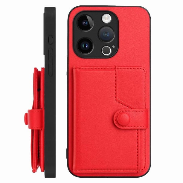 FOXDOCK Funda para iPhone 15 pro con Bloqueo RFID - Diseño Elegante con Cierre de Botón