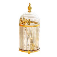 Bothyi - Soporte Para Tenedor De Frutas Con 5 Tenedores, Moderno Soporte Para Utensilios Para Comedor, Cocina, Naranja