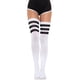 thumbnail image 4 of Calcetines hasta la rodilla Leg Avenue Athletic de tres rayas, 4 of 6
