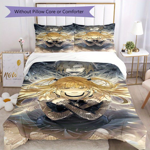 3pcs Bedding Set Duvet Cover Closure Includes 1 Duvet Cover & 2 Pillowcases for All Seasons Bedroom Decor, Home Dorm High-Definition Print MisaMisa Q530