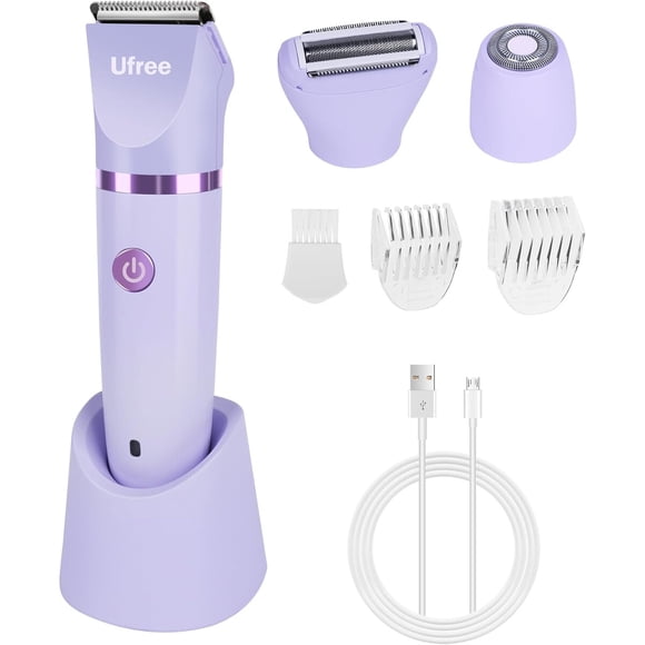 Depiladora Eléctrica Ufree Recargable 3 Cabezales Resistente al Agua