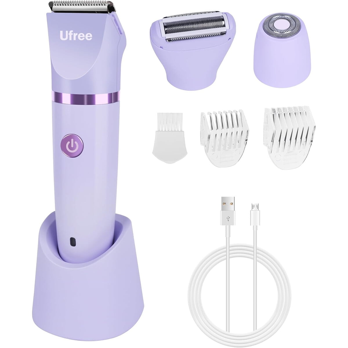 Depiladora Eléctrica Ufree Recargable 3 Cabezales Resistente Al Agua