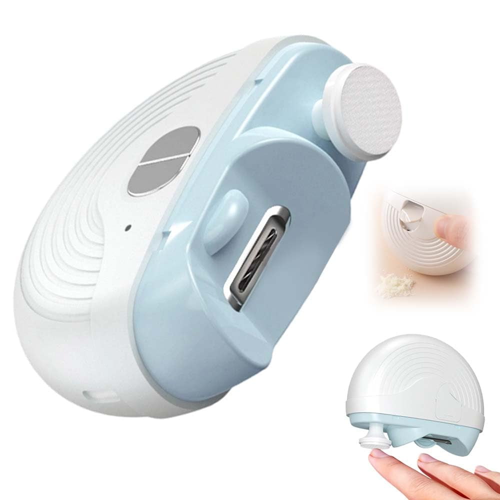 Xusx111 - Clippers De Uñas Inteligentes Eléctricas Para Adultos Mayores, 3 Velocidades De Potencia Fuerte Trimmer De Uñas Automáticas Con Pulidor, Luz, Almacenamiento De Clip, Clippers Recargables Par