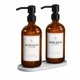 thumbnail image 1 of Dispensador de Jabón Fachixy 500 ml (2 unidades) Vidrio Ámbar, 1 of 8