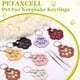 thumbnail image 5 of Uxcell Llavero de Almacenamiento de Pelo de Perro, Recuerdo de Pelo de Mascota, Forma de Pata, Llavero de Recuerdo de Pelo de Mascota con Pinzas, (Beige/Caqui/Marrón, Paquete de 3), 5 of 7