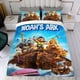 thumbnail image 4 of El Arca de Noé Conjunto de sábanas temático, trío de piezas, cómodo y amigable con la piel, diseño único, regalo de decoración para el hogar para familiares, amigos y fans,173cm *218cm, 4 of 6
