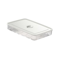 Magideal - Caja De Almacenamiento De Huevos Para Refrigerador, Contenedor De Huevos Con Tapa, Reutilizable, Con Capacidad Para 24 Huevos, Organizador De Huevos, Blanco