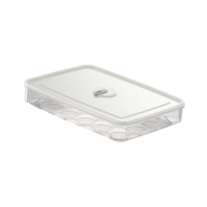 Magideal - Caja De Almacenamiento De Huevos Para Refrigerador, Contenedor De Huevos Con Tapa, Reutilizable, Con Capacidad Para 24 Huevos, Organizador De Huevos, Blanco
