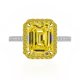 thumbnail image 1 of Anillo de Compromiso Amarillo/rosa de 4 Quilates para Mujer Corte Esmeralda Diamante Simulado Banda de Boda CZ Anillo de Promesa de Boda, 1 of 7