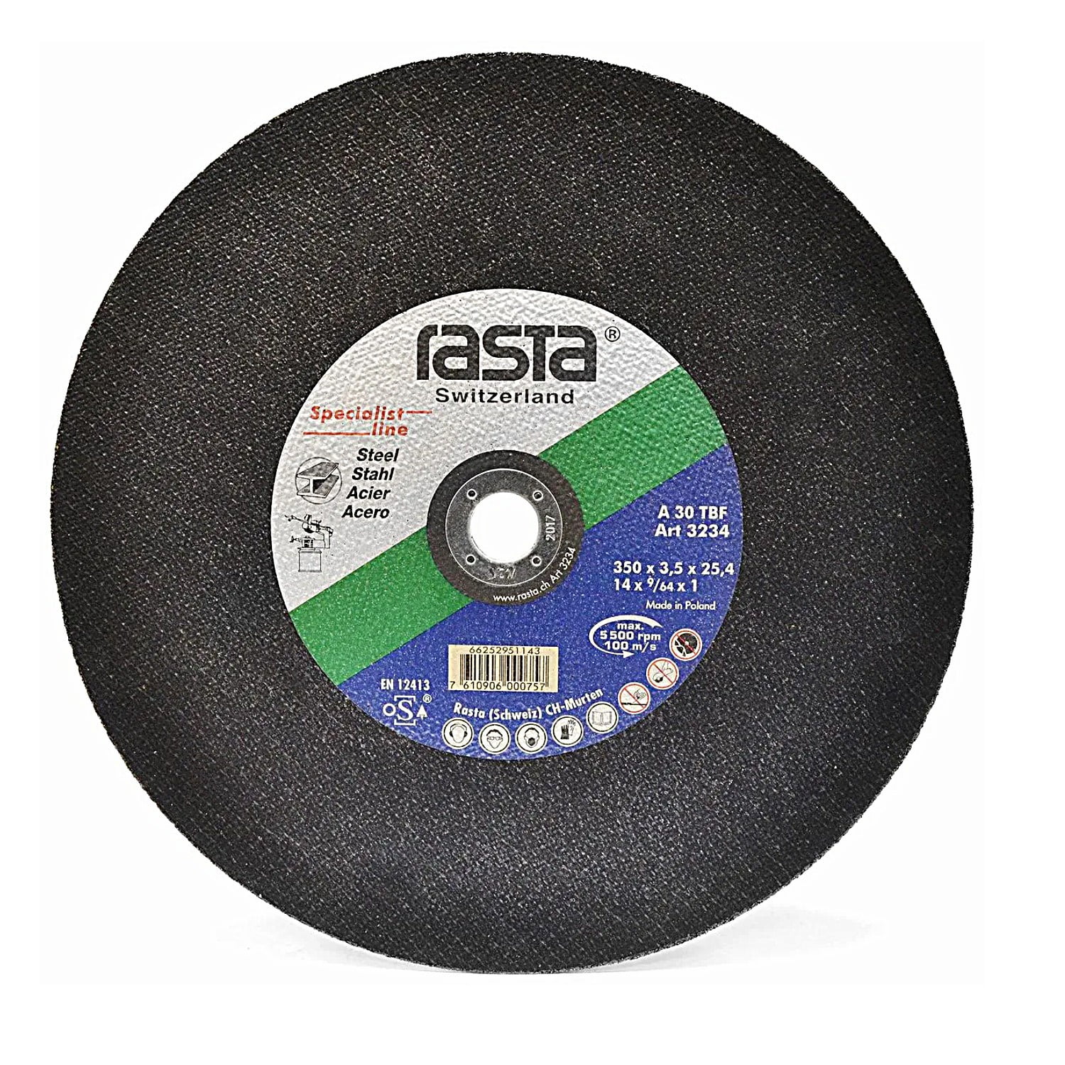 Disco Corte Metal 3234 14" X 9/64" X 1" Rasta