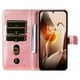 thumbnail image 5 of Funda con Cremallera para OnePlus 13, Carcasa Cartera de Cuero PU con Soporte y Tarjetero, 5 of 6