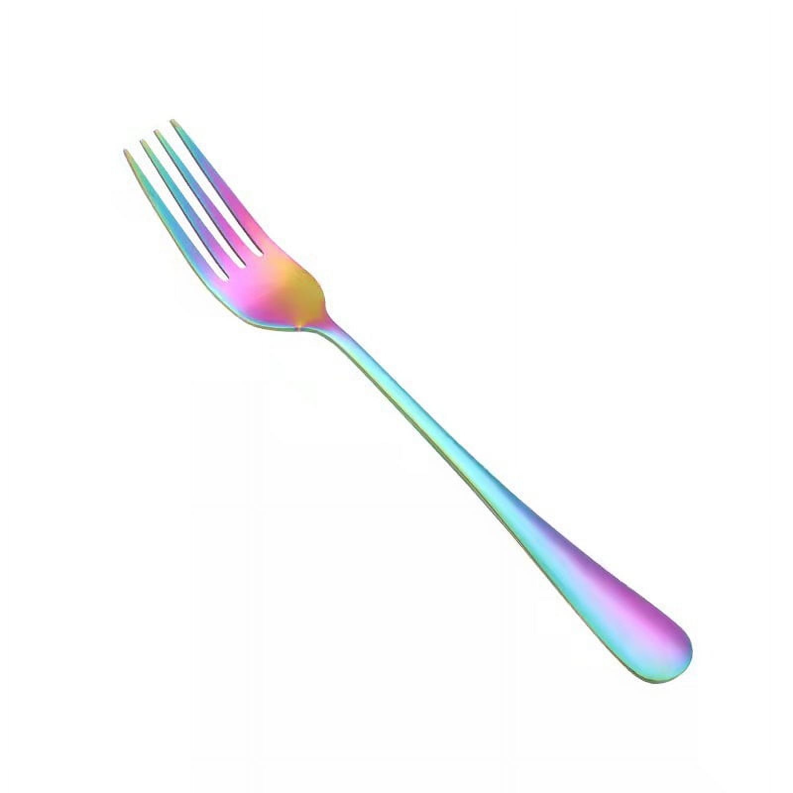 Xmhytop 4 Piezas Cubiertos De, Utensilios De Cocina Y Cubiertos Cotidianos,Tenedor,Multicolor