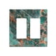 thumbnail image 1 of Cubierta decorativa para enchufe Oilbiexn, mármol verde esmeralda, 2 módulos, 1 of 8