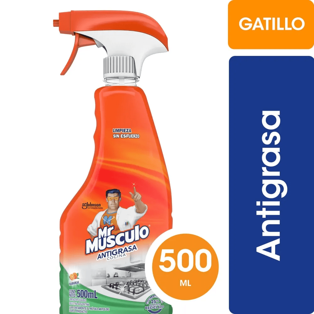 Limpiador Antigrasa Mr Músculo Cocina Gatillo Limón 500 Ml Mr Musculo