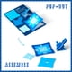 thumbnail image 4 of Set de Velas de Janucá Zion Judaica sin Goteo 45 Azul/Blanco, 4 of 7