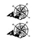 thumbnail image 3 of Pegatina Universal para coche, brújula con montaña, calcomanía impermeable para capó, pared, furgoneta, puerta lateral, SUV, 2 uds. , Negro, 3 of 5