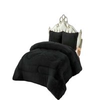 Genérico - Cobertor Peludo Con Chiporro Plaza Y Media 180X200Cm Negro