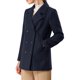 thumbnail image 4 of Abrigos de Invierno para Mujer INSPIRE CHIC, Manga Larga, Solapa, Hasta el Muslo, Abrigo Exterior, Doble Botonadura, Abrigo de Guisante, Talla S, Azul Marino Oscuro, 4 of 8