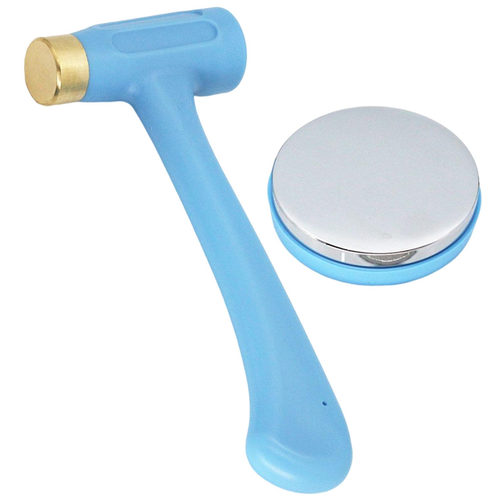 Magideal - Martillo De Sellos De Metal Para Joyería Profesion Y Bloque De Banco De Material Acero, Herramienta De Fabricación De Joyas, Herramienta De Material Cuero, Cabeza De