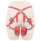 thumbnail image 1 of 1pc Adjustable Red PU Leather Sex Restraints Handcuffs and Thigh Bondage Harness for Couples - Securely Restrain Your Partner for BDSM Play, 1 of 3