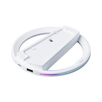 Genérico - Soporte De Refrigeración Vertical Con Led Rgb Compatible Con Playstation 5 Slim/Pro - Base Estable Antideslizante Para Accesorios De Consola Ps5 Slim & Pro-Blanco