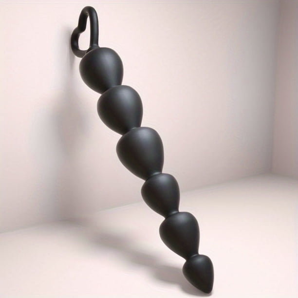 1pc Silicone Bead Anal Plug, Adult Male And Female Masturbation Toy
