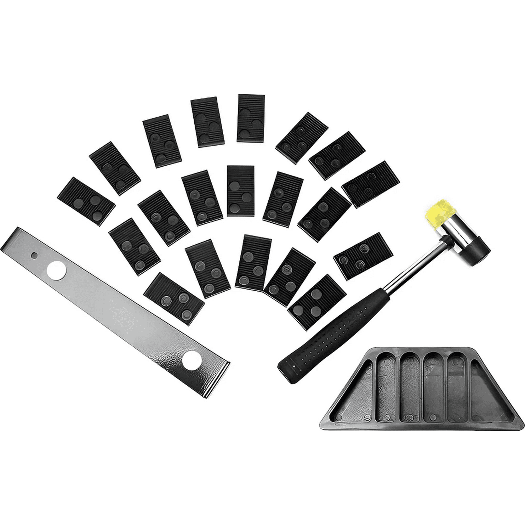 Genérico - Kit Instalación Piso Flotante Profesional Con Martillo Goma. Negro