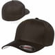 thumbnail image 4 of Gorra de béisbol Flexfit de sarga de algodón ajustada negra para adulto, 4 of 4