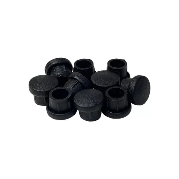 Regatón Plástico Redondo 5/8" Interior - Negro - 100 unidades