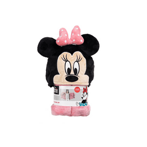 Disney - Manta Con Capucha 3D Para Niños Minnie Mouse