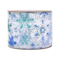 Magideal - Cinta Navideña Cinta Navideña Con Borde Con Cable Cintas De Navideñas Duraderas Cinta Para Envolver Regalos Para Proyectos De Manualidades Diy Azul