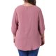 thumbnail image 4 of Agnes Orinda Blusa Casual de Verano para Mujer Talla Grande con Topos Suizos, Mangas de Pétalo, Dobladillo Curvado y Cuello Redondo 1X Rosa Oscuro, 4 of 8
