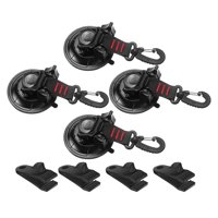 Magideal - Ventosas De Servicio Pesado 4 Piezas Con Ganchos Car Camping Tie Down Ventosa Accesorio De Lona Para Acampar Con Gancho De Seguridad Poder Fuerte Para Con Clips
