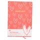 thumbnail image 1 of Libreta Roja Diseño Corazones 21*14.5 96 Hojas, 1 of 2