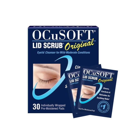 Limpiador de párpados OcuSoft Lid Scrub Original, 30 almohadillas