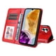 thumbnail image 3 of Funda tipo cartera FOXDOCK para Samsung Galaxy M15 5G , diseño girasol en relieve, cuero PU, cierre magnético, soporte y tarjetero, 3 of 5