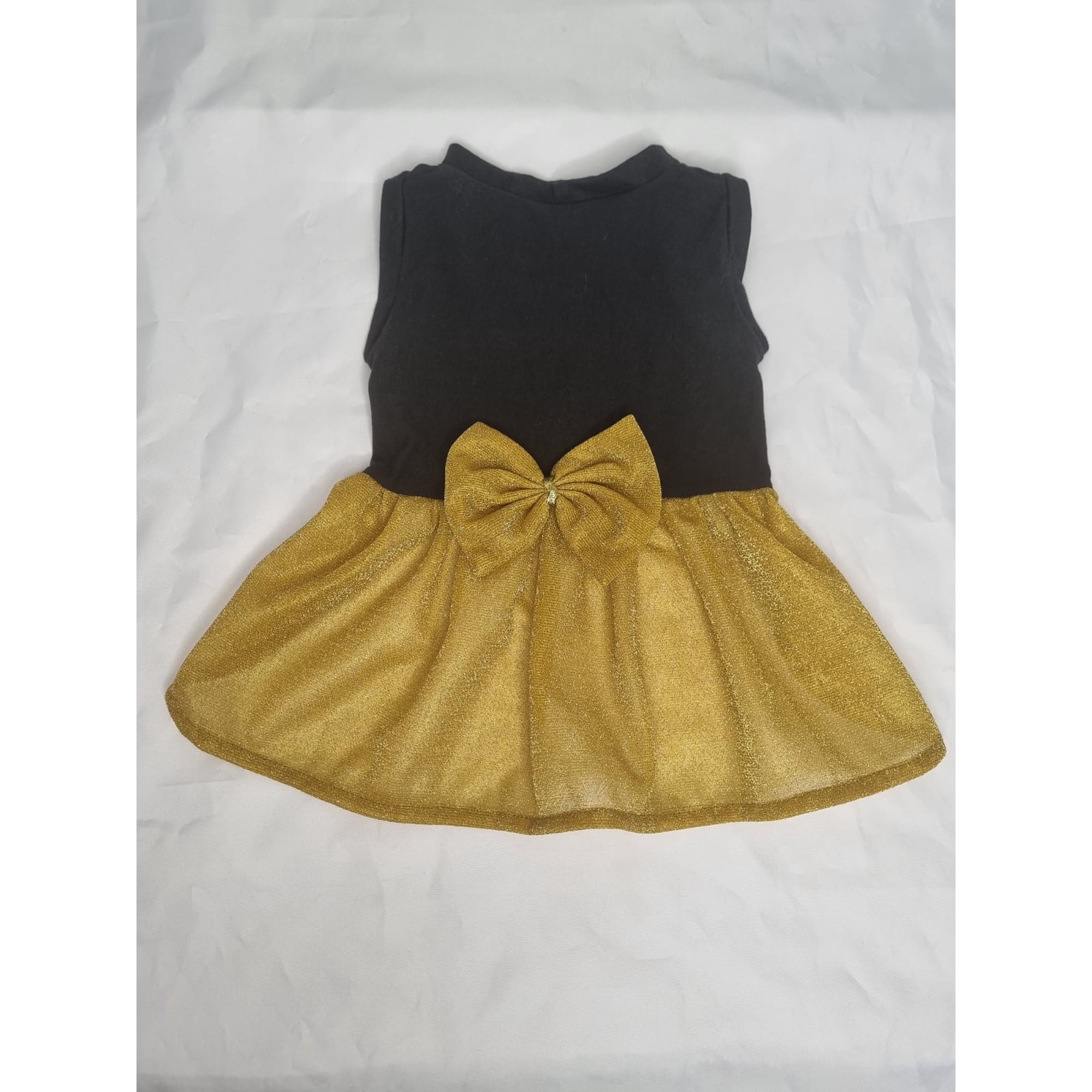 Vestido mascota negro dorado talla XL