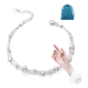 thumbnail image 1 of Pulsera estrellas y esferas de plata ley 925 + bolsa + #4, 1 of 3