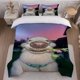 thumbnail image 1 of 3pcss White Dog Holding Flowers in Mouth Print Duvet Cover Set Theme Bedding 3pcss Set Duvet Cover Pillowcase Set, 1 of 5