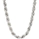 thumbnail image 1 of Collar Savlano de Cadena de Cuerda Trenzada de 6 mm en Plata de Ley 925, 1 of 6
