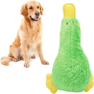 Veatool - Juguete De Felpa Con Forma De Pato, Interactivo, Emite Sonidos, Limpia Los Dientes, Masticable, Para Mascotas (Verde)