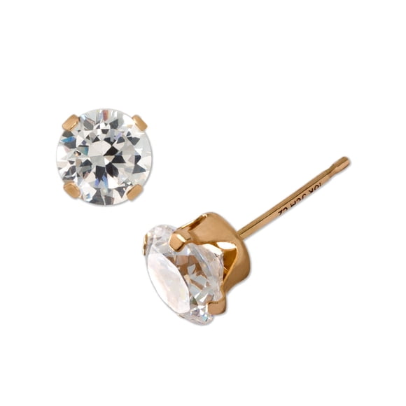 Aros Brilliance 10K Baño de Oro Cubic Zirconia