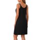 thumbnail image 3 of INSPIRE CHIC Vestido de Dormir de Modal Acanalado para Mujer con Doble Tirante Espagueti hasta la Rodilla para Descanso y Viaje XS Negro, 3 of 6