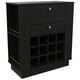 thumbnail image 1 of Bar Bajo Negro 1 Cajon 1 Puerta 12 Botelleros Y Portacopas Negro, 1 of 8