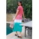 thumbnail image 5 of Vestido Largo con Cuello en V y Efecto Tie-dye de Algodón Multicolor Ladrillo, 5 of 5