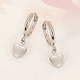 thumbnail image 3 of Aros Plata Argolla Colgante Corazon, 3 of 7